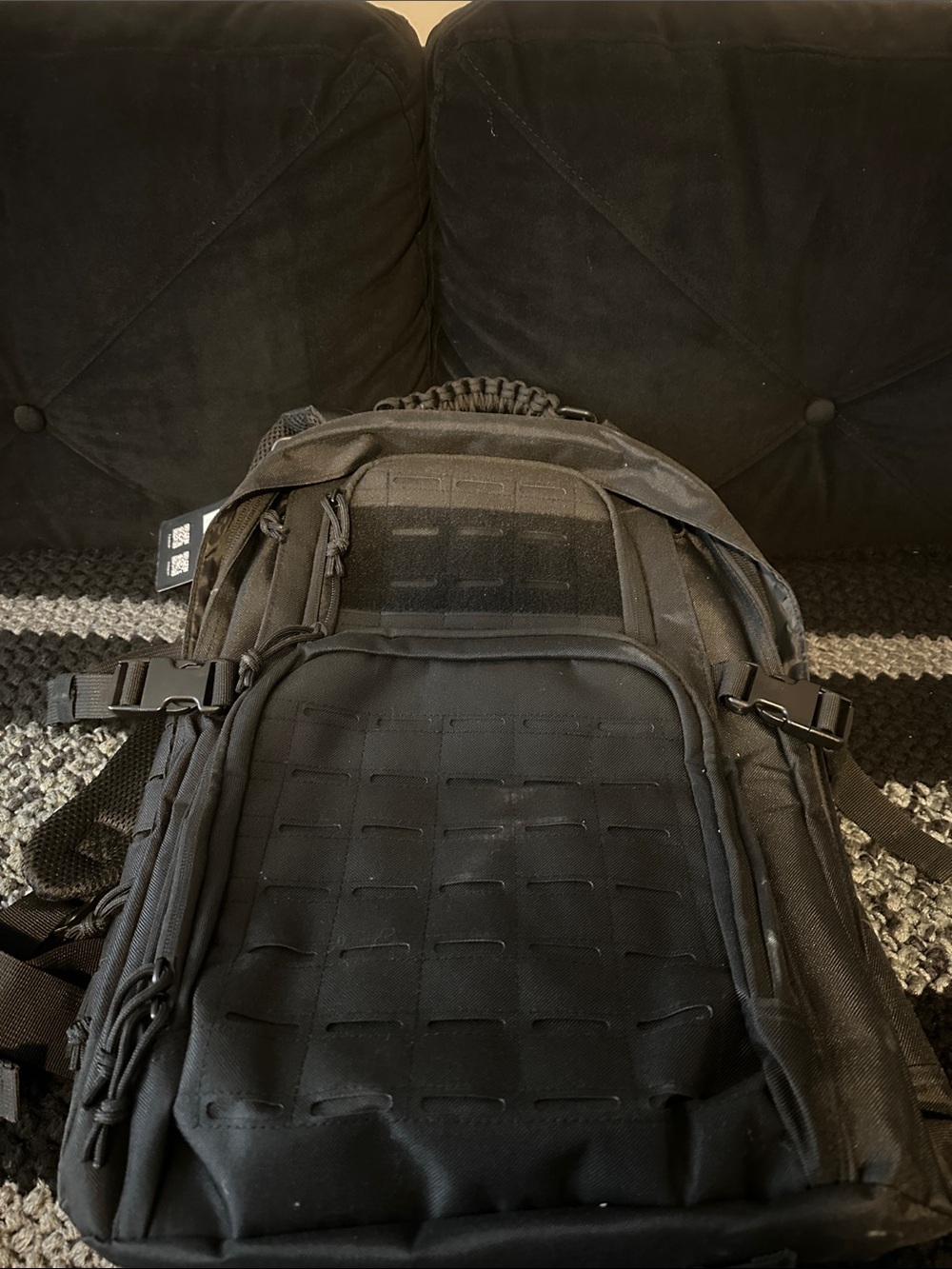 Tactical Black Men's Backpack - Unbranded